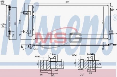 Конденсер кондиционера NISSENS 940734