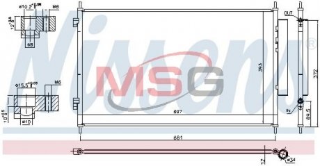 Конденсер кондиціонера NISSENS 940811