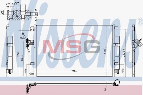 Конденсатор кондиционера MERCEDES SPRINTER W 906 (06-) (выр-во) NISSENS 940826 (фото 1)