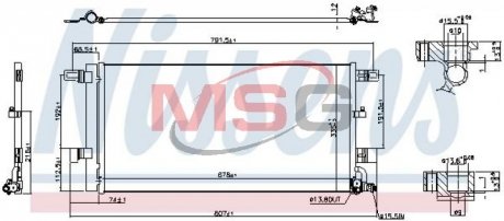 Конденсатор кондиционера Audi A4 15+ (выр-во) NISSENS 941076