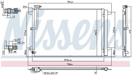 Радіатор кондиціонера First Fit NISSENS 941077 (фото 1)