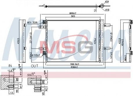 Конденсер кондиціонера NISSENS 941091