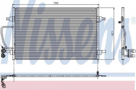 Радіатор кондиціонера NISSENS 94345