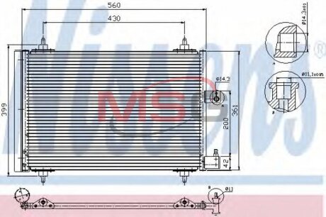 Радiатор кондицiонера NISSENS 94534