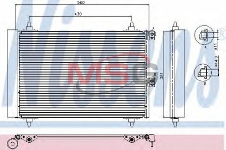 Конденсер кондиционера NISSENS 94870