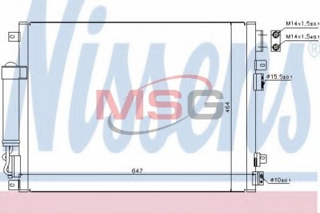 Конденсер кондиционера NISSENS 94874