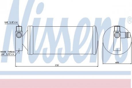 Осушувач радіатора кондиціонера NISSENS 95257