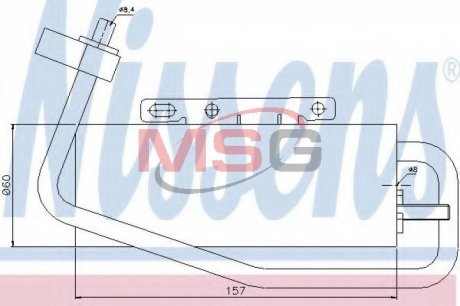 Осушувач кондиціонера OPEL VECTRA C (02-) (вир-во) NISSENS 95338 (фото 1)