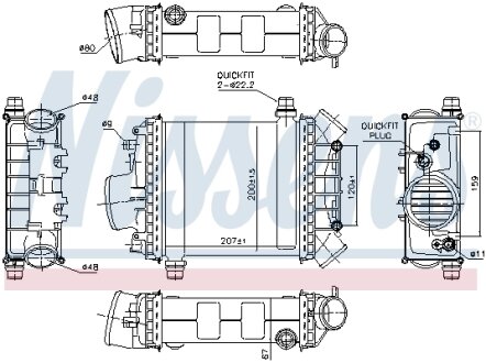 Радіатор інтеркулера NISSENS 96389