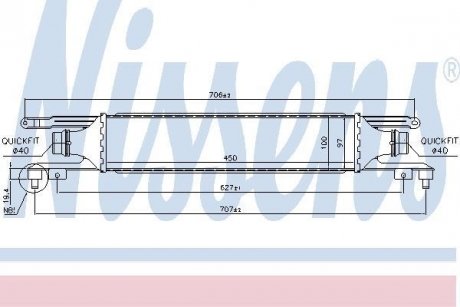 Радиатор наддува NISSENS 96464