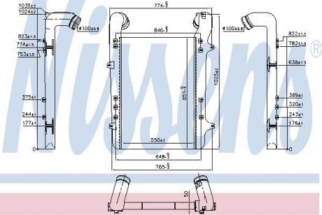 Інтеркулер MAN M90, M2000 NISSENS 96975