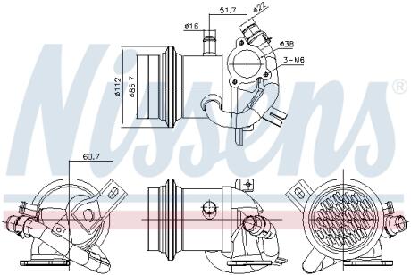 Радіатор рециркуляції ВГ First Fit NISSENS 989424