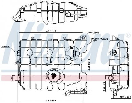 Компенсационный бак, охлаждающая жидкость NISSENS 996058