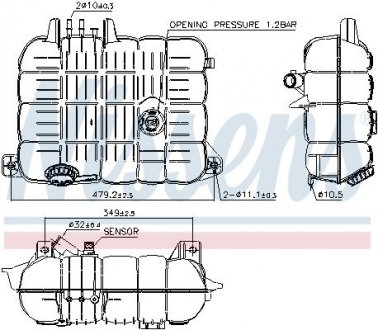 Компенсаційний бак, охолоджувальна рідина NISSENS 996069