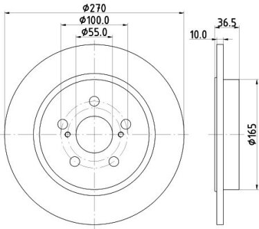 Диск гальмівний задн Corolla (E15,E18) (06-) Nisshinbo ND1133K