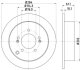 Диск тормозной задний Hyundai Tucson, santa Fe/ Kia Sportage 2.0, 2.7 (04-) Nisshinbo ND6038K (фото 1)