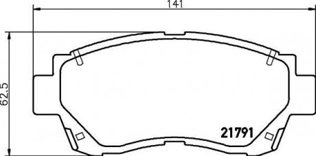 Колодки тормозные дисковые передние Toyota Camry/Lexus ES 2.2, 3.0 (96-01) Nisshinbo NP1006 (фото 1)