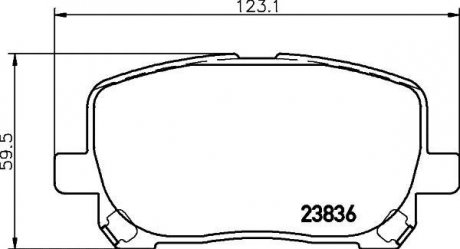 Колодки гальмівні дискові передні Toyota Avensis 2.0, 2.4 (01-11) Nisshinbo NP1009 (фото 1)