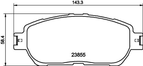 Колодки тормозные дисковые передние Lexus ES 3.0, 3.3 (01-06) Nisshinbo NP1024