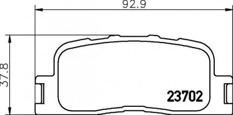 Колодки гальмівні дискові задні Camry 2.0, 2.4 (01-06) Nisshinbo NP1030 (фото 1)