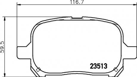 Колодки тормозные дисковые передние Toyota Camry 2.4, 3.0 (01-06)/Lexus RX 300 (00-03) Nisshinbo NP1033 (фото 1)