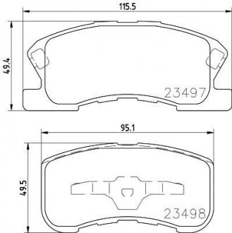 Колодки гальмівні дискові передні Daihatsu Sirion 1.0, 1.3 (99-05) Nisshinbo NP1034