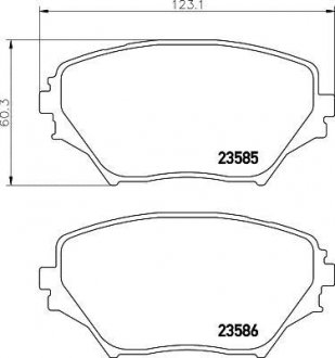 Колодки гальмівні дискові передні Toyota RAV-4 1.8, 2.0 2.4 (00-05) Nisshinbo NP1036