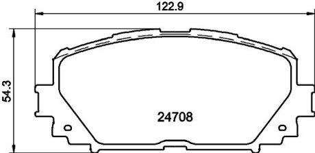 Колодки тормозные дисковые передние Toyota Yaris 1.3, 1.5, 1.8 (05-) Nisshinbo NP1060