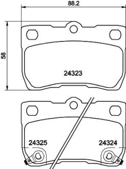 Колодки тормозные дисковые задние Lexus IS 250, 200d, 220d, Lexus GS 300, 430, 450h (05-) Nisshinbo NP1067