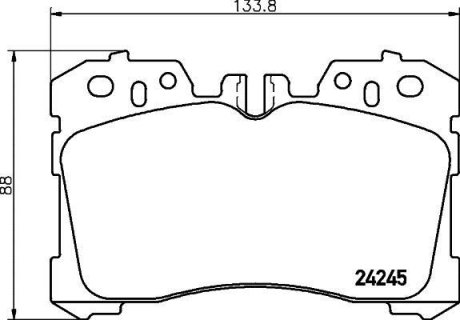 Колодки гальмівні дискові передні Lexus LS 460, 600h (07-) Nisshinbo NP1107