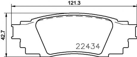 Колодки гальмівні дискові задні TOYOTA CAMRY (_V7_) (17-), RAV 4 V (_A5_) (18-), C-HR (_X1_) (16-) Nisshinbo NP1112