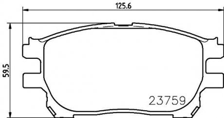 Колодки гальмівні дискові передні Toyota Previa 2.0, 2.4 (00-06) Nisshinbo NP1123