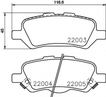 Колодки гальмівні дискові задні Toyota Venza 2.7 (08-) Nisshinbo NP1126