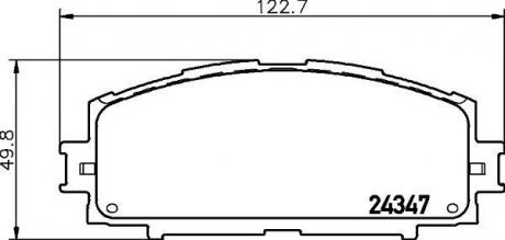 Колодки гальмівні дискові передні Toyota Yaris 1.3, 1.5 (12-) Nisshinbo NP1128