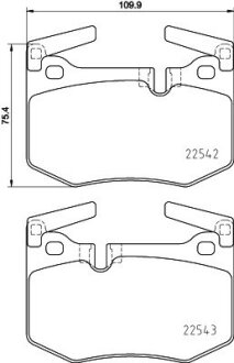 Колодки тормозные дисковые задние Lexus GS (11-), RC (14-) Nisshinbo NP1147 (фото 1)