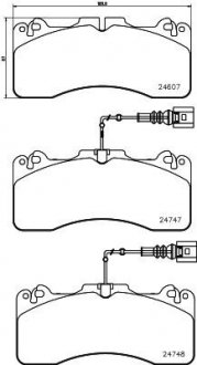 Колодки тормозные дисковые передние Lexus GS (15-), LS (12-) Nisshinbo NP1161