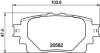 Колодки гальмівні дискові задні Toyota Corolla (E21) (19-) Nisshinbo NP1171 (фото 1)
