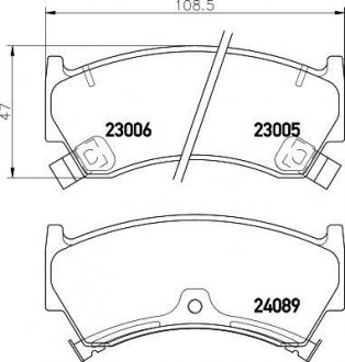 Колодки тормозные дисковые передние Nissan Almera 1.4, 1.6 (95-00) Nisshinbo NP2007