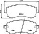 Колодки гальмівні дискові передні Nissan Almera 1.4, 1.6, 2.0 (95-00), Patrol 4.2 4.8 (00-) Nisshinbo NP2015 (фото 1)