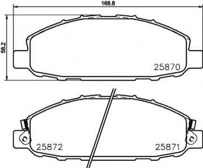 Колодки тормозные дисковые передние Nissan Caravan 2.4, 3.0 (01-) Nisshinbo NP2042