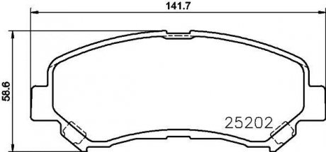 Колодки гальмівні дискові передні Nissan Qashqai, X-Trail 1.6, 2.0, 2.5 (07-) Nisshinbo NP2048