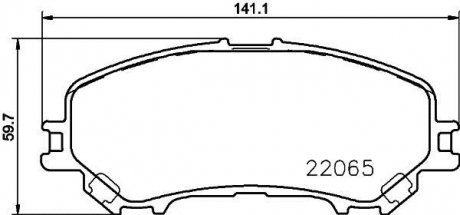 Колодки гальмівні дискові передні Renault Kadjar (15-) Nisshinbo NP2074