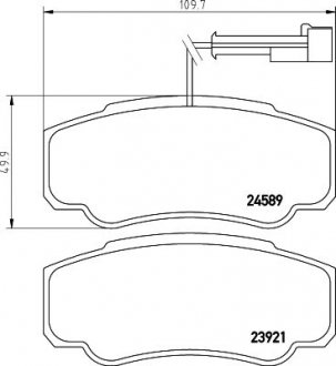 Колодки тормозные дисковые задние Nissan Cabstar (06-13) Nisshinbo NP2089