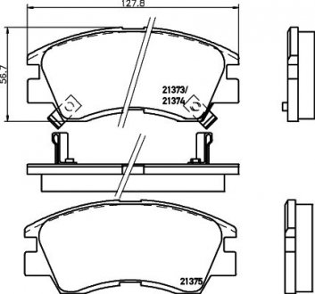 Колодки тормозные дисковые передние Strong Ceramic Mitsubishi L300 Nisshinbo NP3000SC