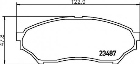 Колодки тормозные дисковые передние Mitsubishi Pajero 1.8, 2.0 (99-07) Nisshinbo NP3015