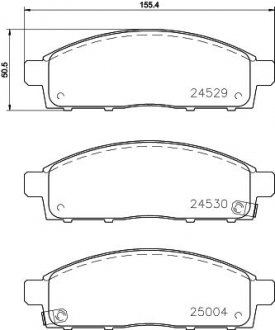 Колодки тормозные дисковые передние Strong Ceramic Mitsubishi L200 2.5 (05-) Nisshinbo NP3016SC