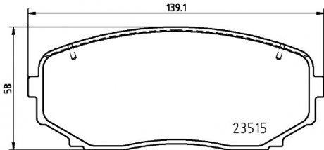 Колодки тормозные дисковые передние Mitsubishi Eclipse Cross (17-) Nisshinbo NP3051