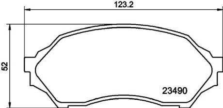 Колодки гальмівні дискові передні Mazda 323 1.4, 1.5, 1.6 (99-04) Nisshinbo NP5005