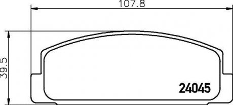 Колодки гальмівні дискові задні Mazda 626 1.8, 2.0 (97-02) Nisshinbo NP5011