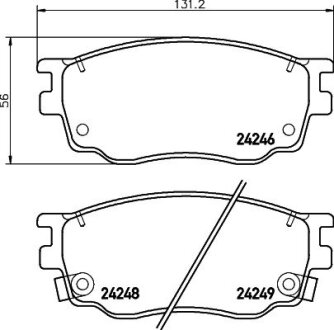 Колодки гальмівні дискові передні Mazda 6 1.8, 2.0 (02-07) Nisshinbo NP5013